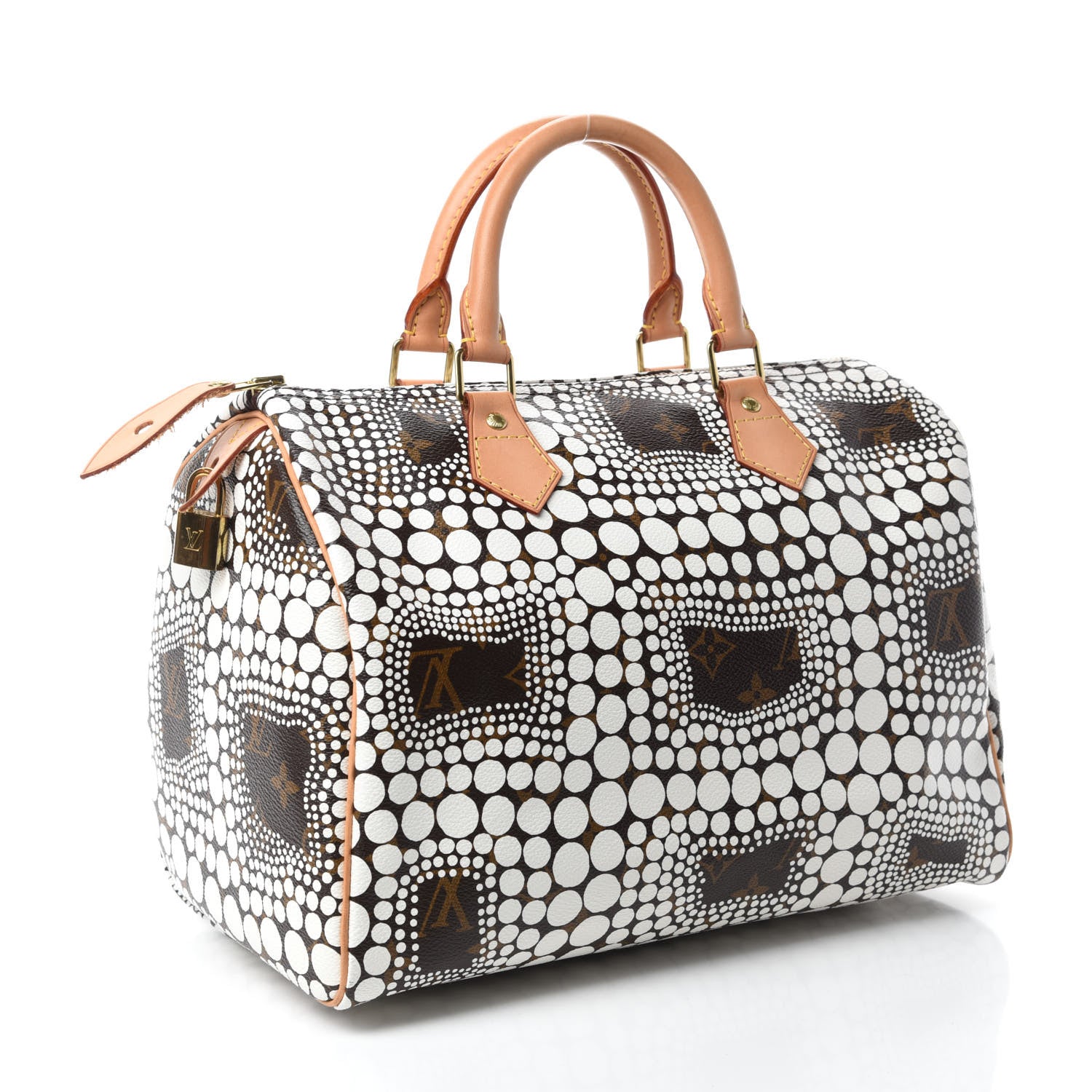 Louis Vuitton Monogram Kusama Town Speedy 30 White 3 of 10