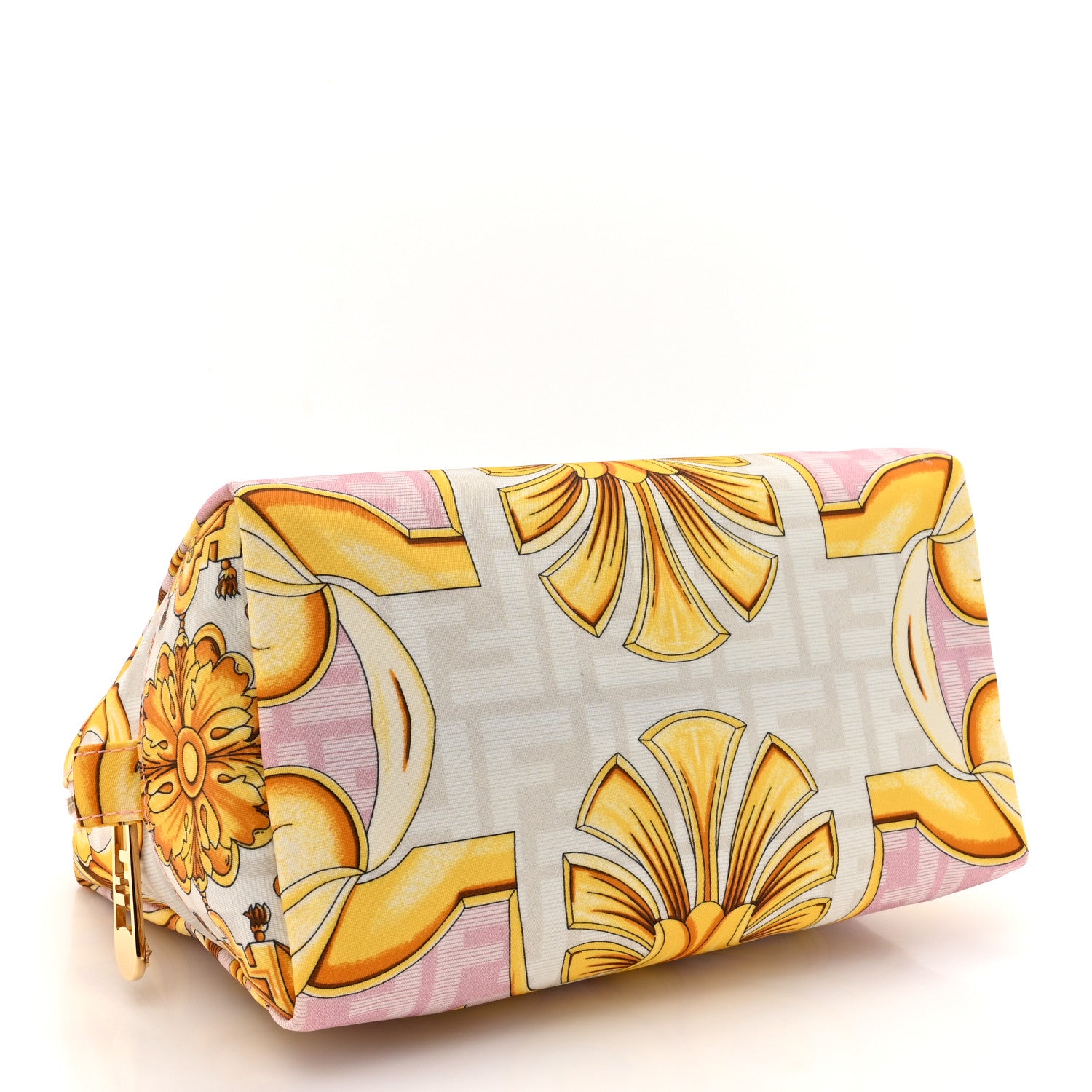 Fendi X VERSACE Nylon Fendace FF Baroque Medium Trapezoid Beauty Pouch Pink 4 of 7