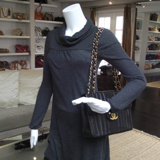 Chanel Vintage Caviar Mademoiselle JUMBO Flap Black 2 of 12