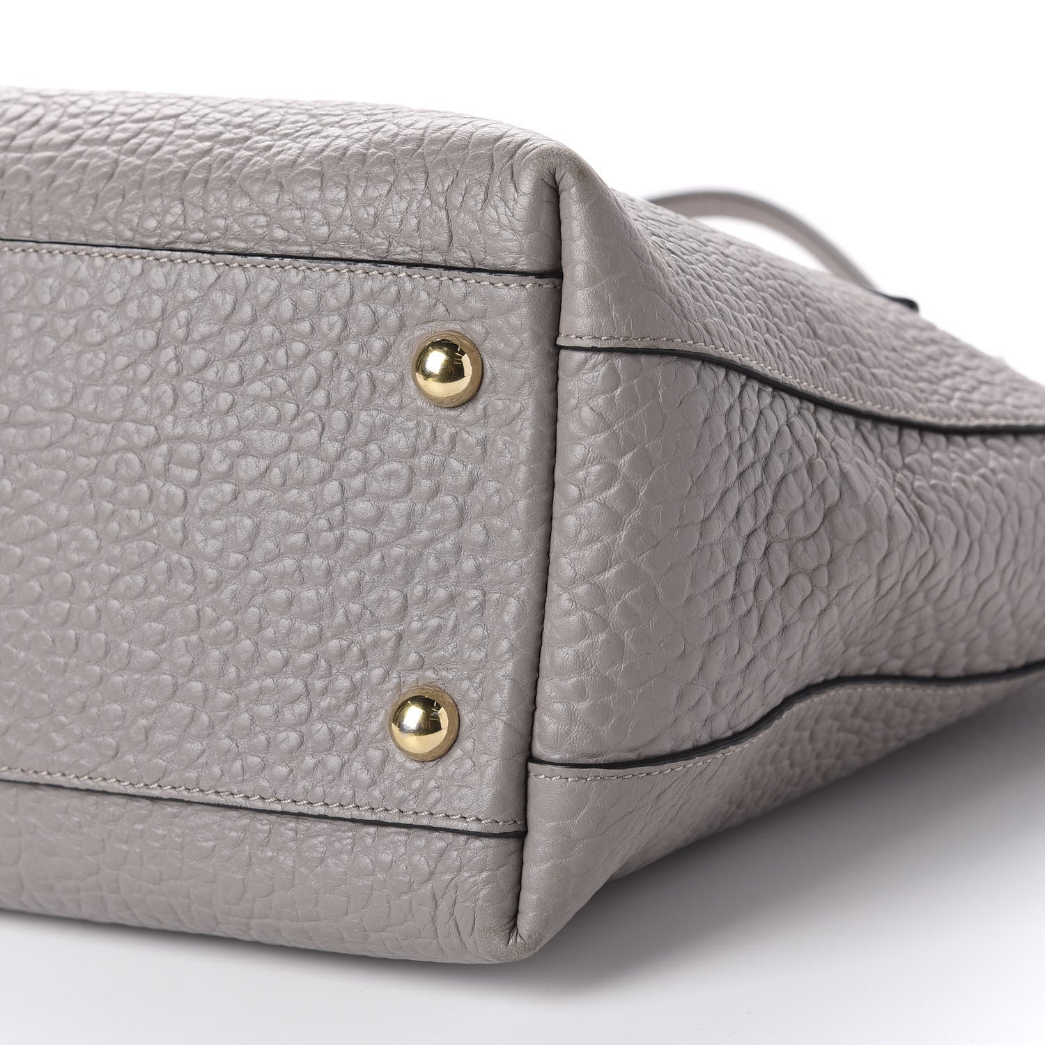 Burberry Signature Grain Calfskin Medium Welburn Tote Pale Grey 7 of 13