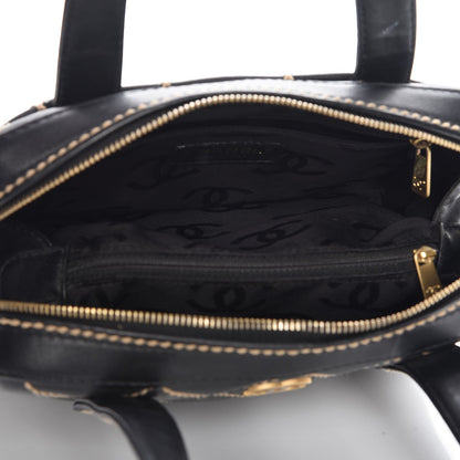 Chanel Calfskin Contrast Stitch Surpique Bowler Black 5 of 8