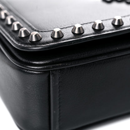 Prada Glace Calfskin Studded Crossbody Black 14 of 18