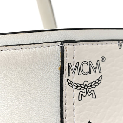 MCM Visetos Shopper Tote White 11 of 11
