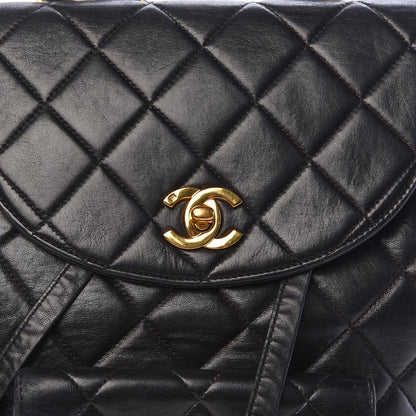Chanel Lambskin Quilted CC Chain Backpack Black 10 of 10