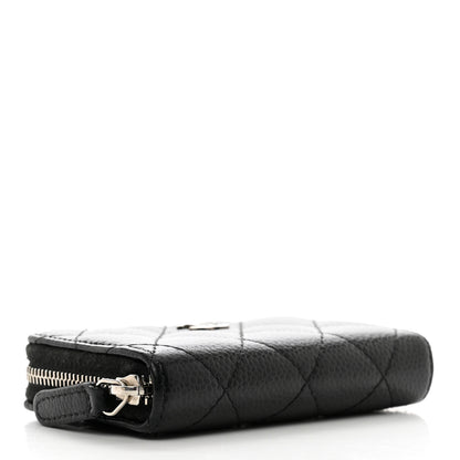 Chanel Caviar Quilted Zip Coin Purse Black 4 of 8