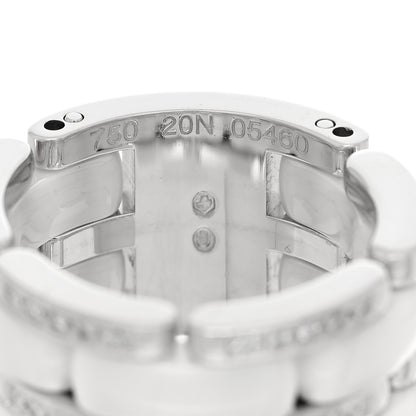 Chanel 18k White Gold Diamond Ceramic Large Ultra Ring 50 5.5 White 5 of 7