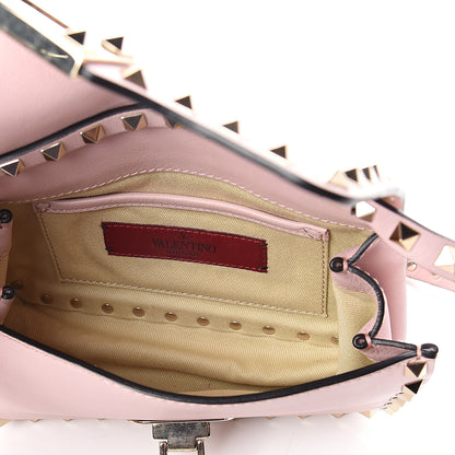 Valentino Garavani Vitello Mini Rockstud Flap Saddle Crossbody Bag Water Rose 4 of 7