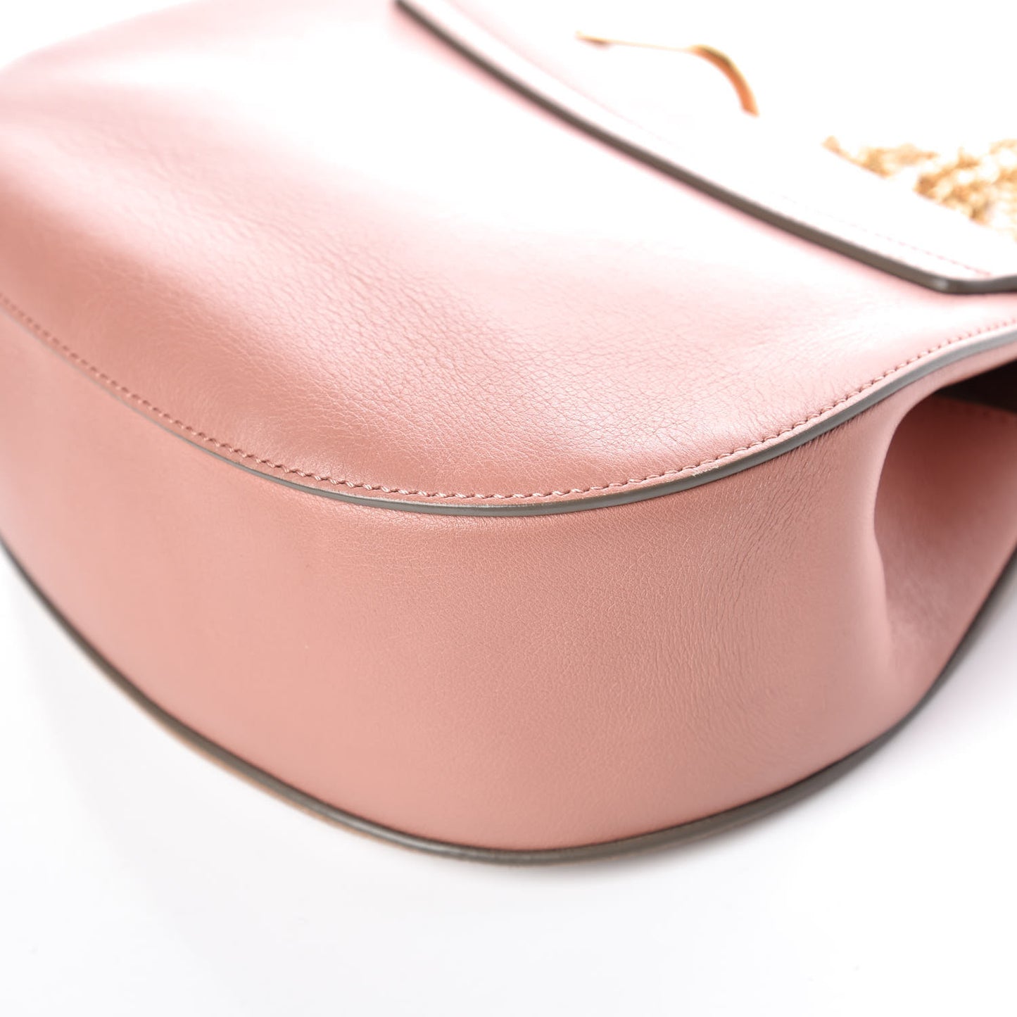 Suede Smooth Calfskin Drew Shoulder Bag Misty Rose