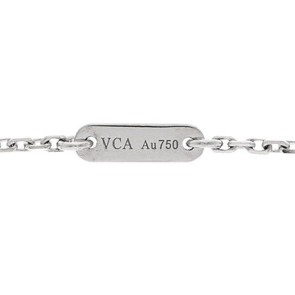 Van Cleef & Arpels 18K White Gold Diamond Sweet Alhambra Pendant Necklace 4 of 6