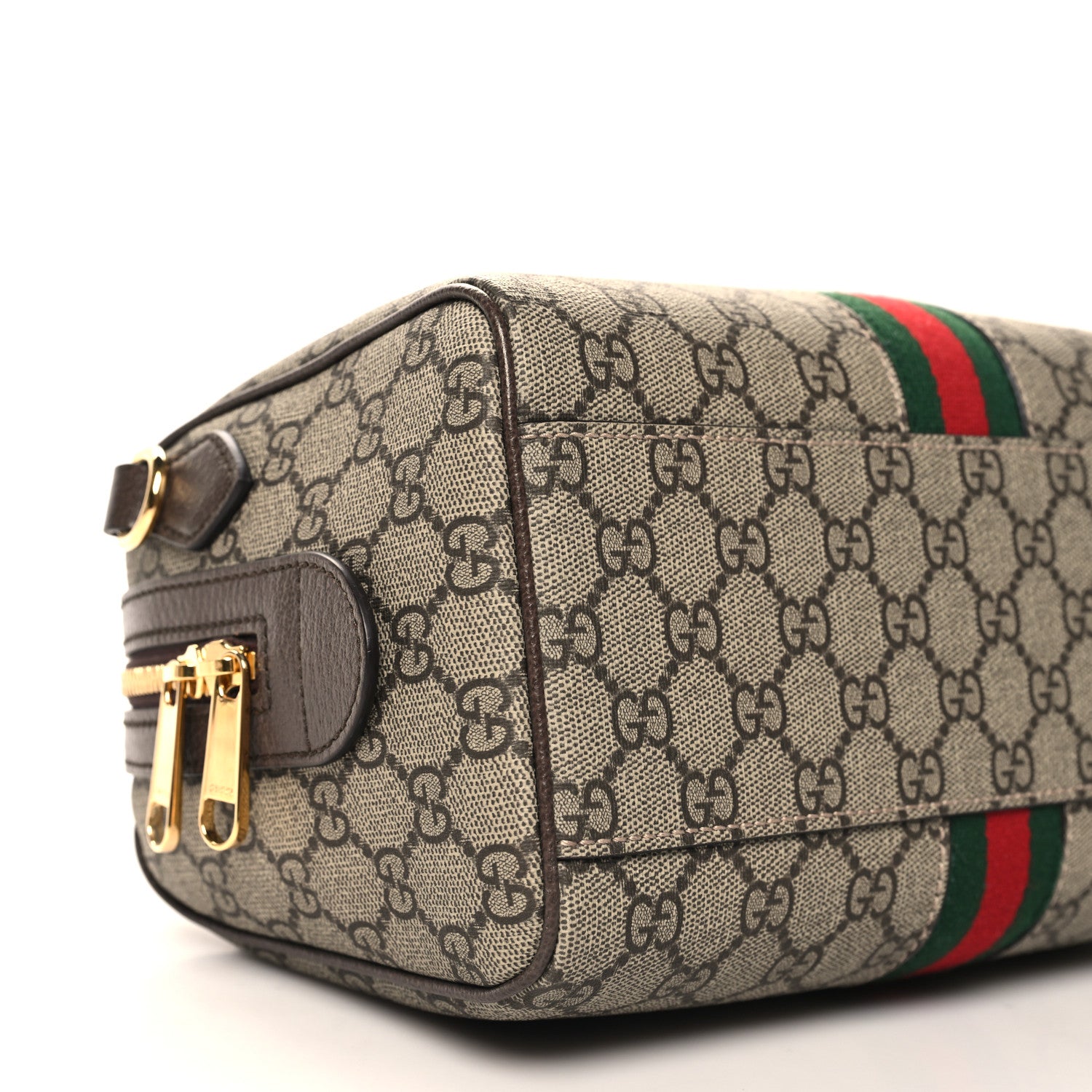 Gucci GG Supreme Monogram Web Small Ophidia Top Handle Bag Beige Ebony 9 of 10
