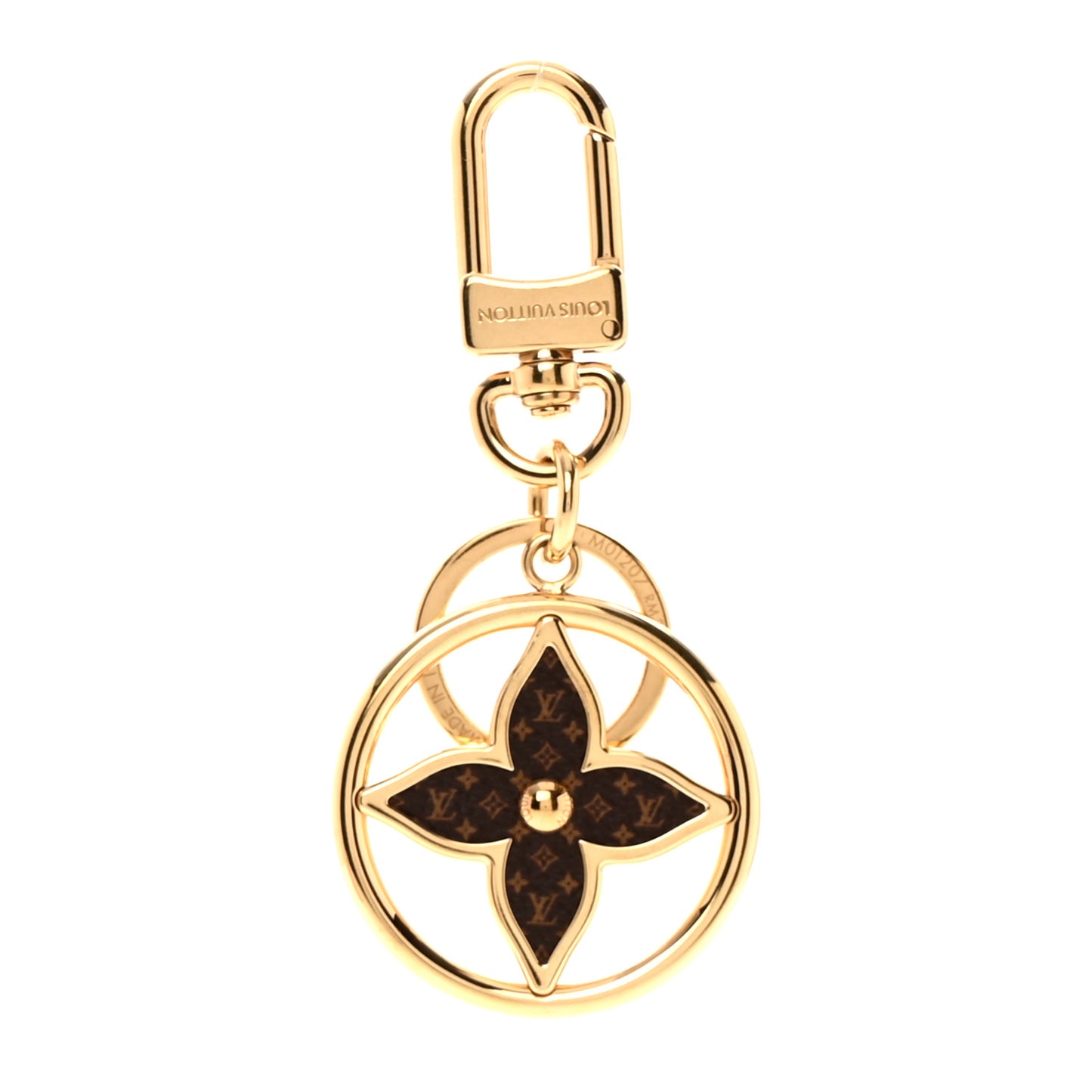 Monogram Puzzle Flower Bag Charm Key Holder
