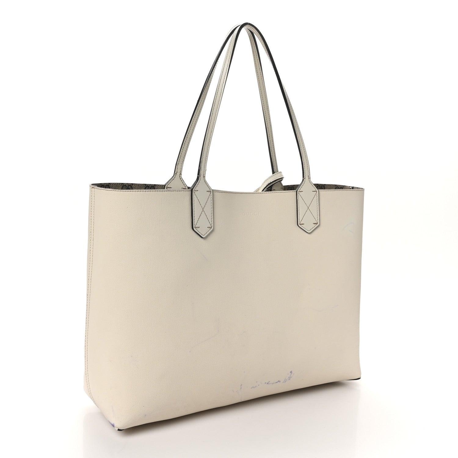 Gucci GG Supreme Monogram Medium Reversible Tote Beige White 5 of 15