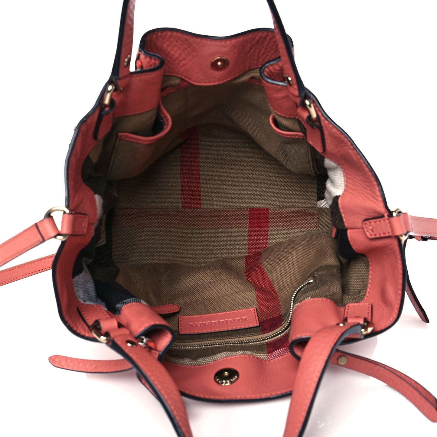 Grainy Calfskin House Check Small Maidstone Pink
