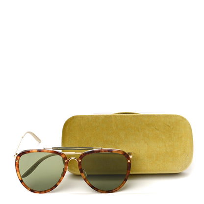 Gucci Aviator Sunglasses GG0672S Havana Gold Green 8 of 8
