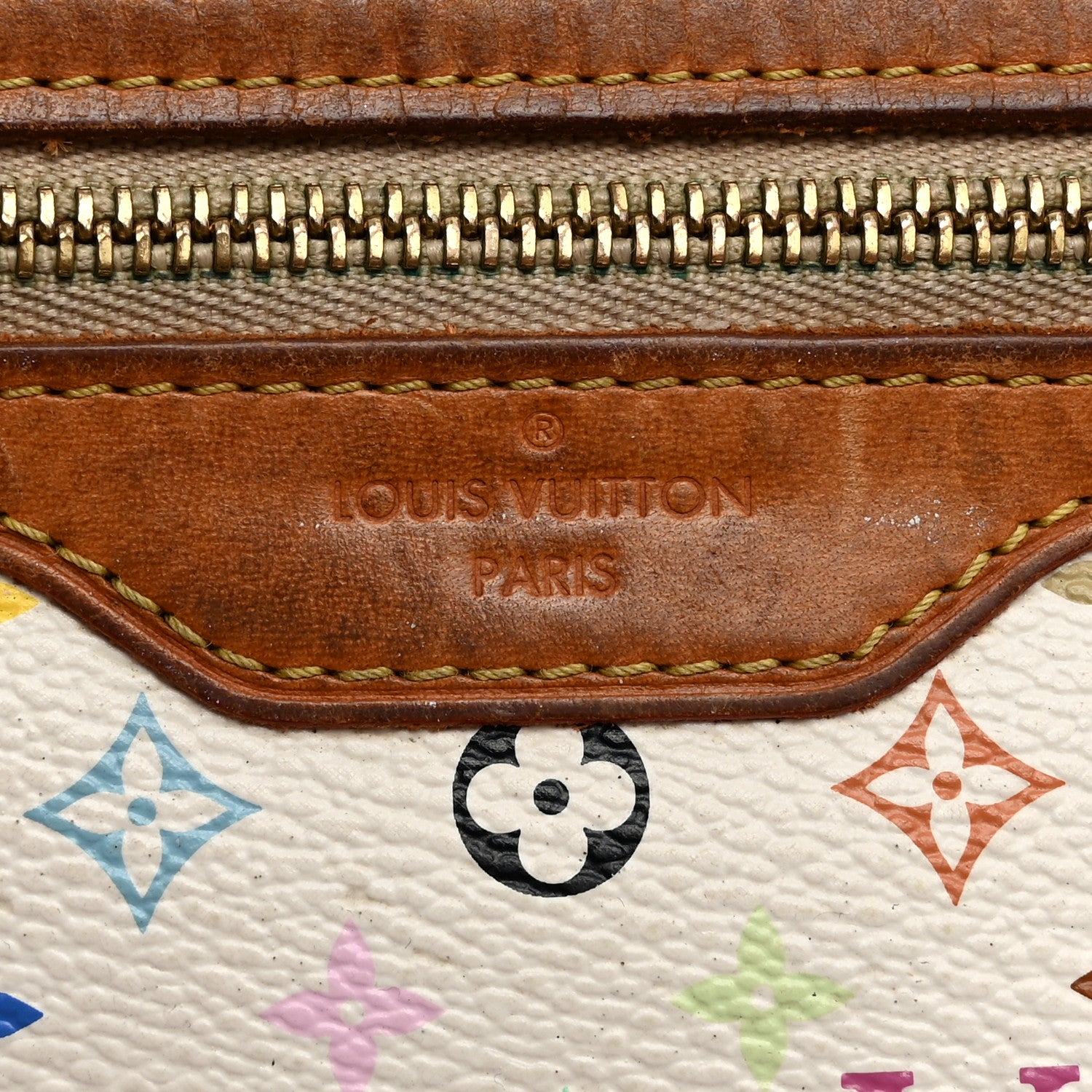 Louis Vuitton Monogram Multicolor Pochette Plate GM White 6 of 7