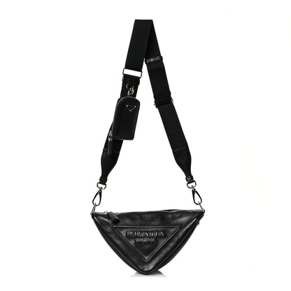 Prada Grace Lux Triangle Shoulder Bag Black 1 of 10