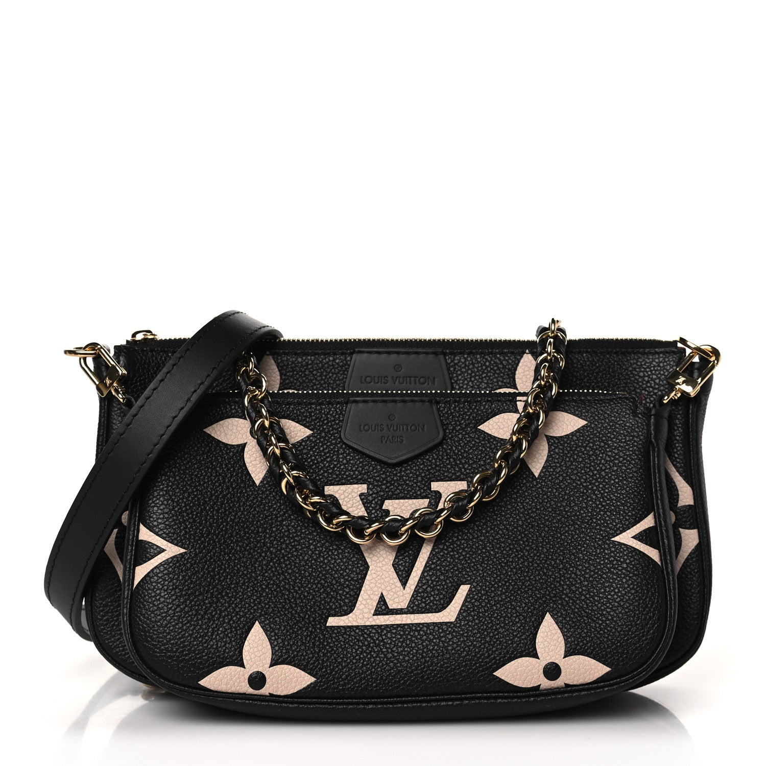 Louis Vuitton Empreinte Monogram Giant Multi Pochette Accessories Black Beige 1 of 9