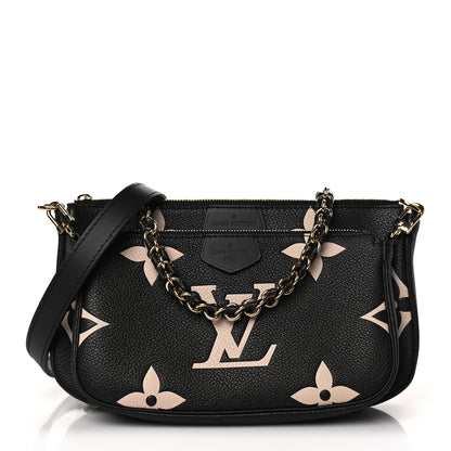 Louis Vuitton Empreinte Monogram Giant Multi Pochette Accessories Black Beige 1 of 9