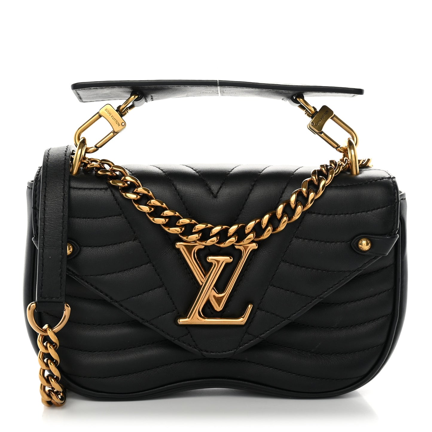 Calfskin New Wave Chain PM Black