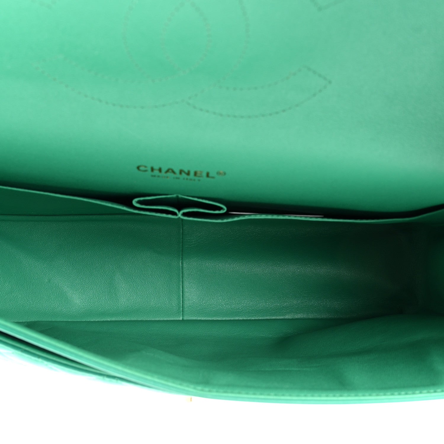 Chanel Lambskin Quilted Maxi Double Flap Green 5 of 20