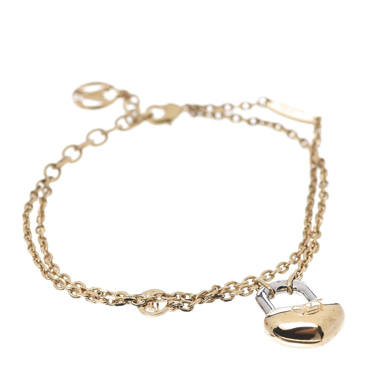 Louis Vuitton LV Crazy In Lock Bracelet Gold Silver 1 of 6