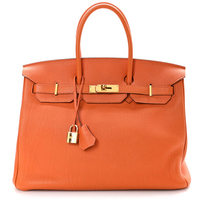 Hermes Togo Birkin 35 Orange 1 of 12