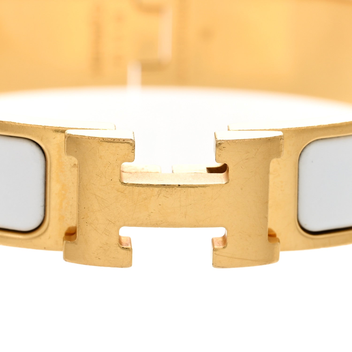 Hermes Enamel Narrow Clic Clac H Bracelet PM White 5 of 8