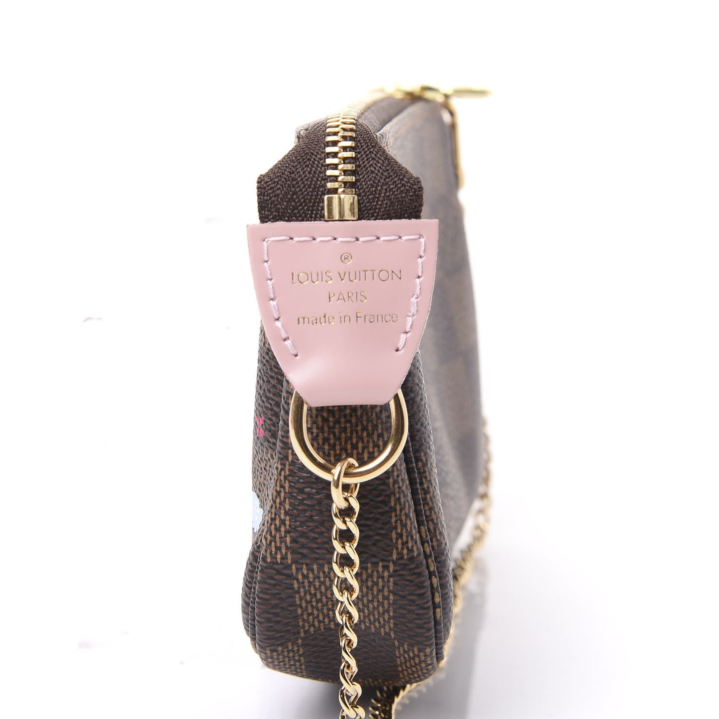 Damier Ebene 2020 Christmas Animation Big Wheel Mini Pochette Accessories Rose Ballerine