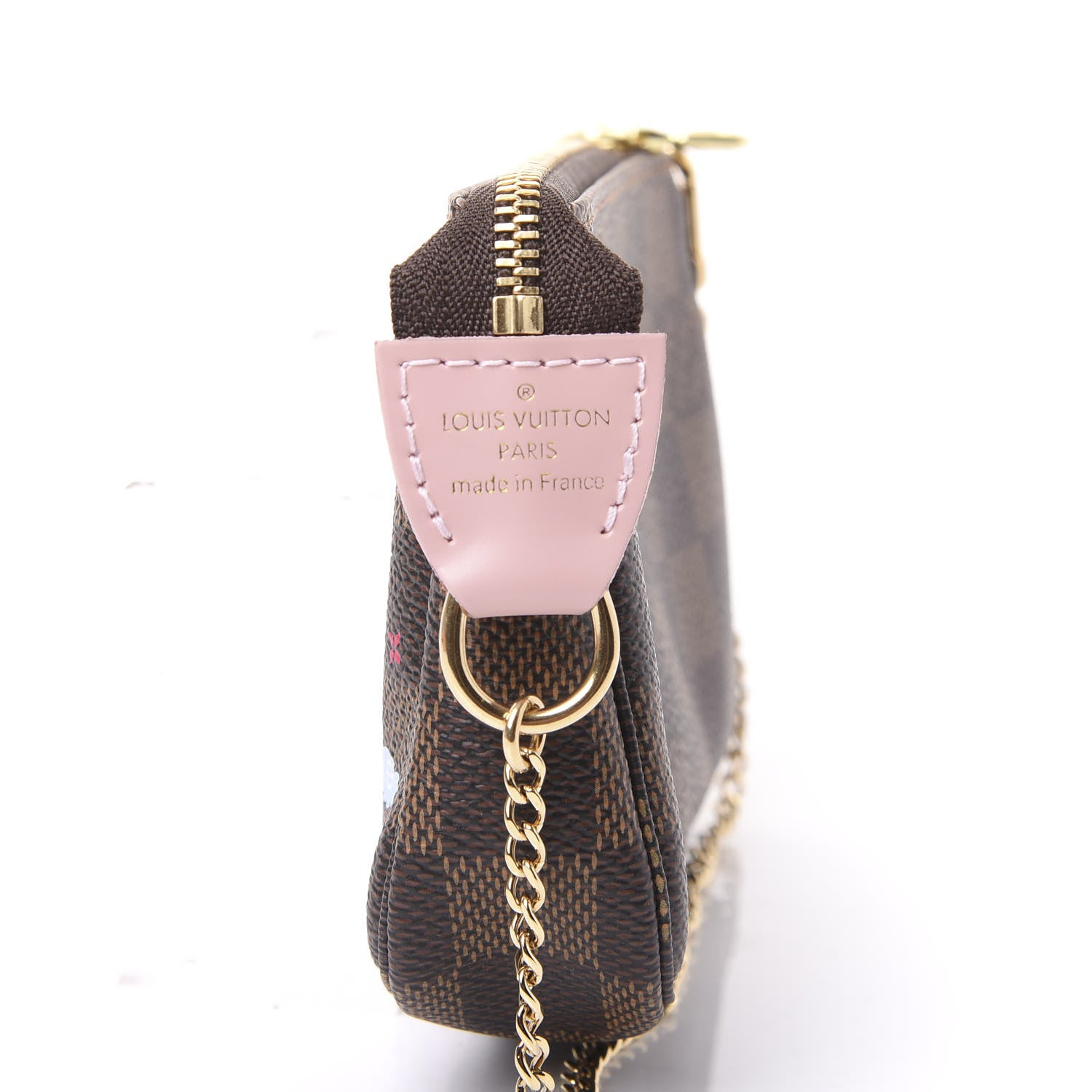 Louis Vuitton Damier Ebene 2020 Christmas Animation Big Wheel Mini Pochette Accessories Rose Ballerine 8 of 10