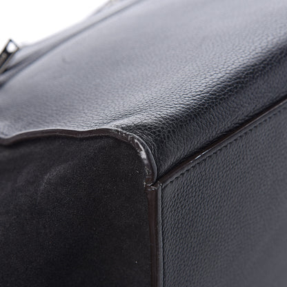 Celine Drummed Calfskin Suede Medium Trapeze Black 9 of 13