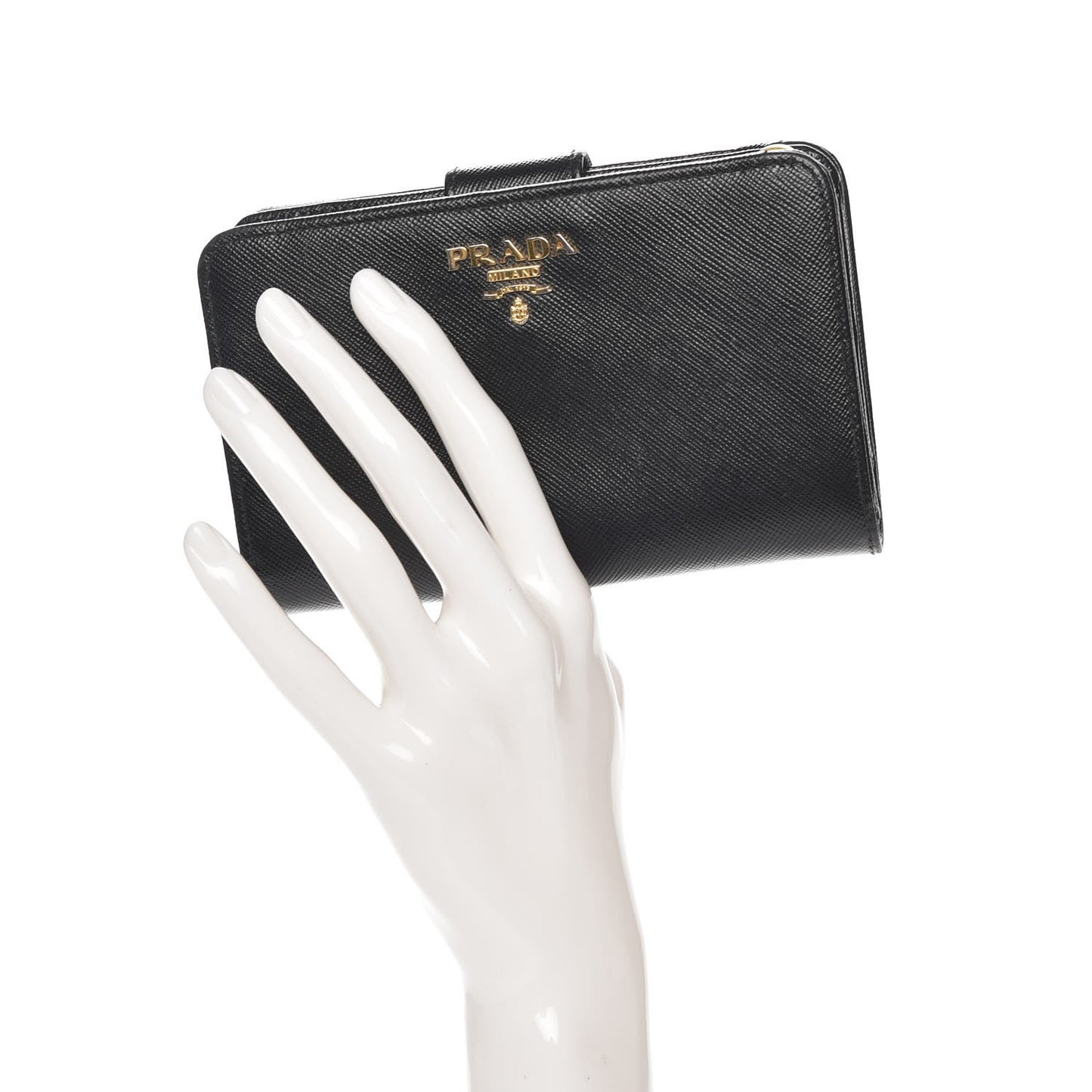 Saffiano Compact Wallet Nero Black