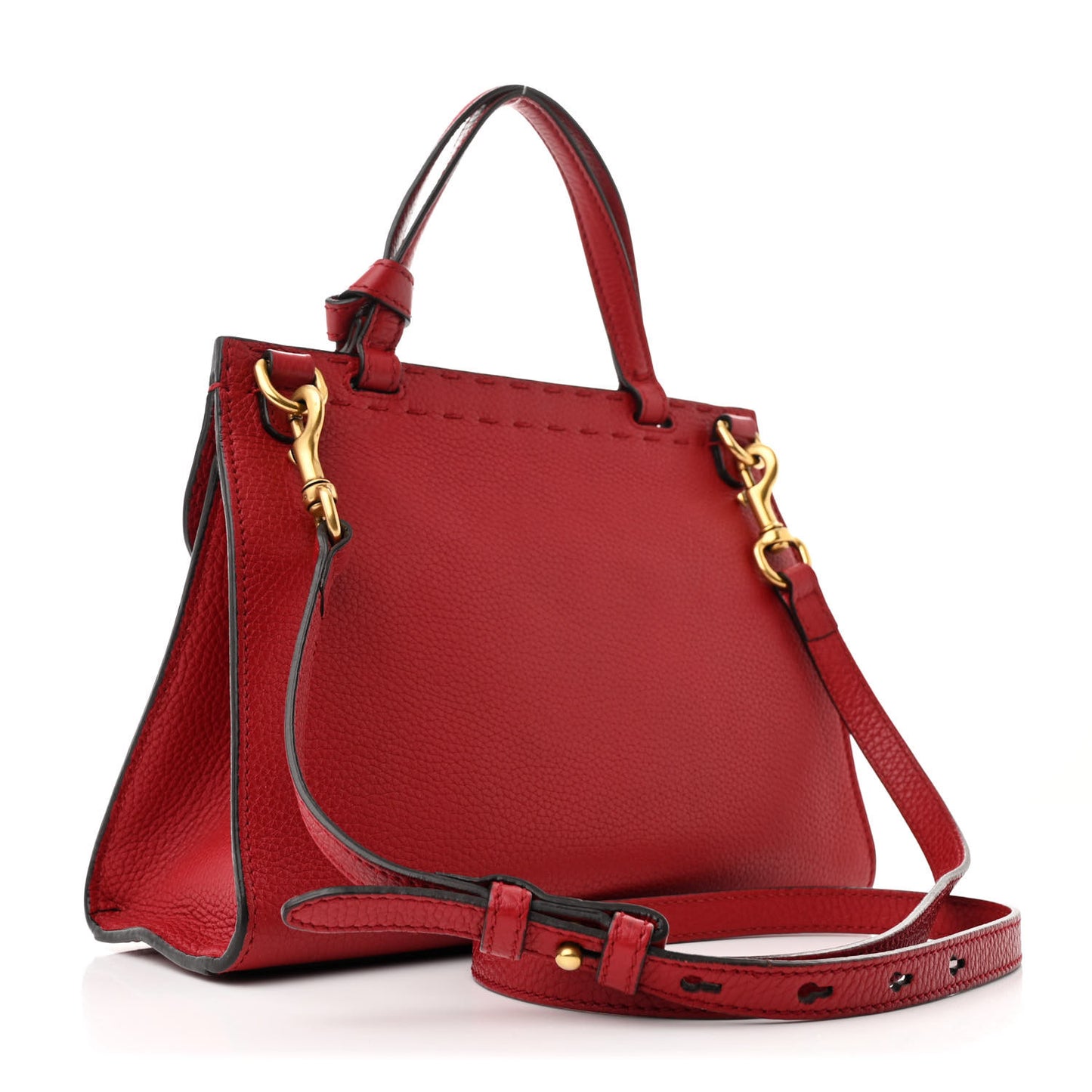 Cellarius Calfskin Mini GG Marmont Top Handle Bag Vulcanic Red