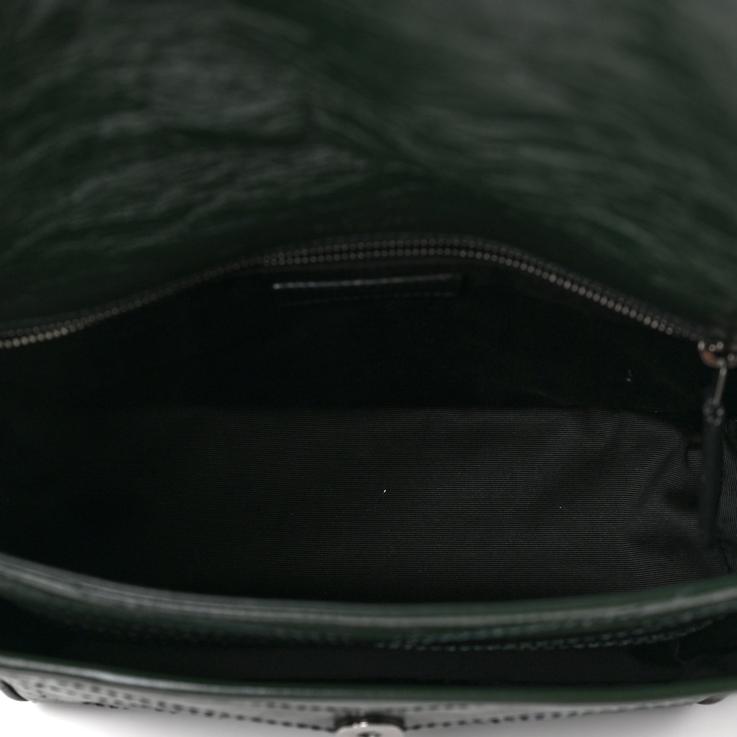 Crinkled Calfskin Matelasse Monogram Medium Niki Chain Satchel New Vert Fonce