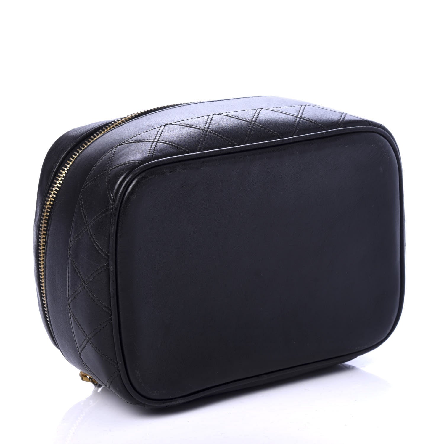 Chanel Lambskin Vanity Cosmetic Case Black 4 of 9