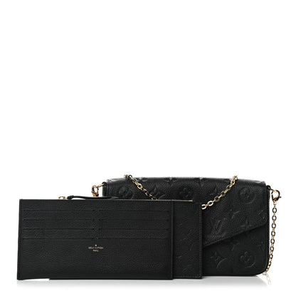 Louis Vuitton Empreinte Pochette Felicie Chain Wallet Black 1 of 10