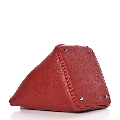 Hermes Taurillon Clemence Picotin Lock 22 MM Rouge Garance 4 of 12