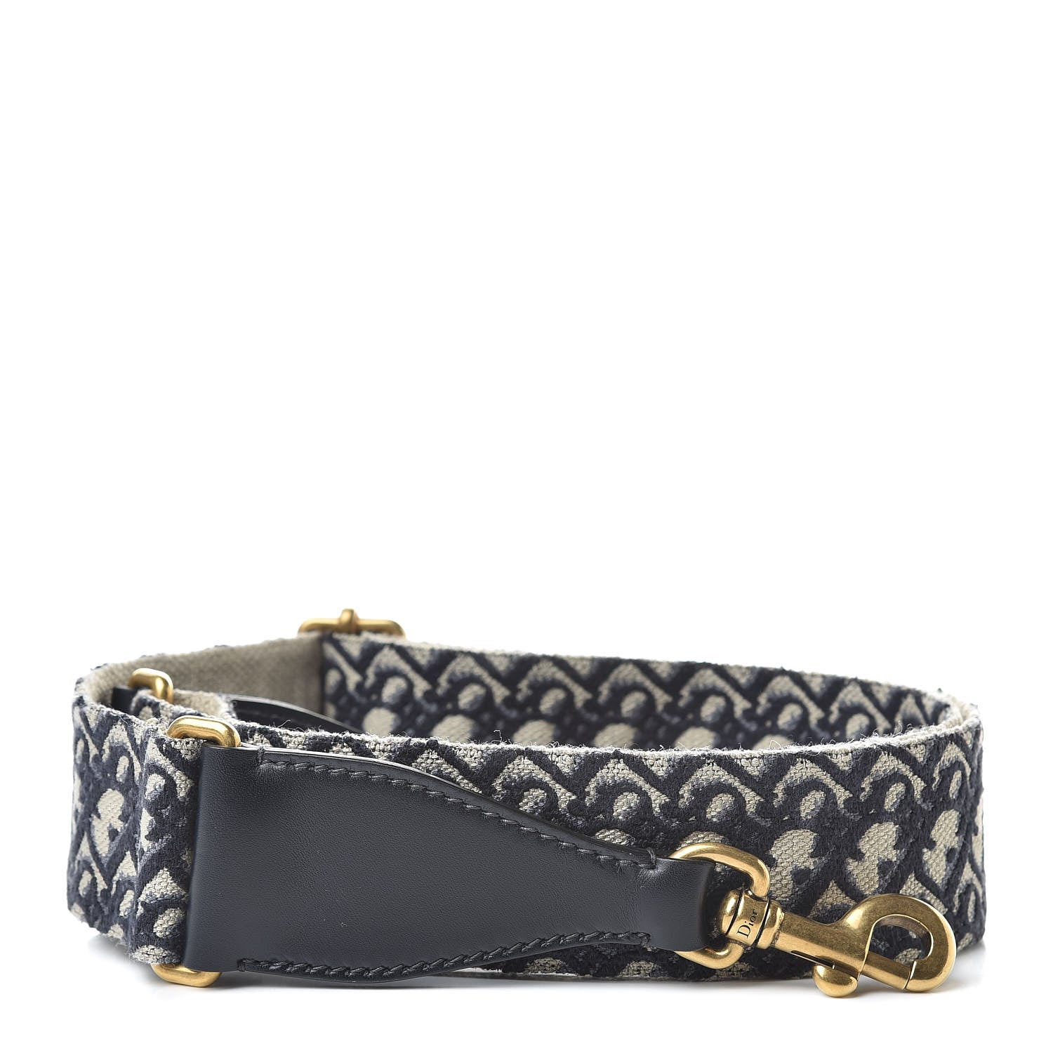 Christian Dior Oblique Adjustable Shoulder Strap Blue 1 of 4