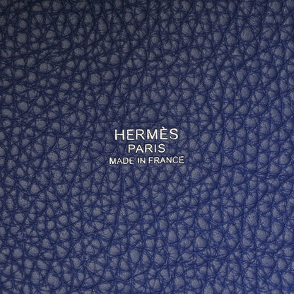 Hermes Taurillon Clemence Picotin Lock 26 GM Bleu Electrique 6 of 8
