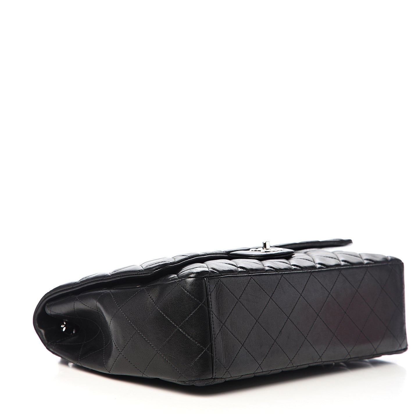 Lambskin Quilted Maxi Single Flap Black