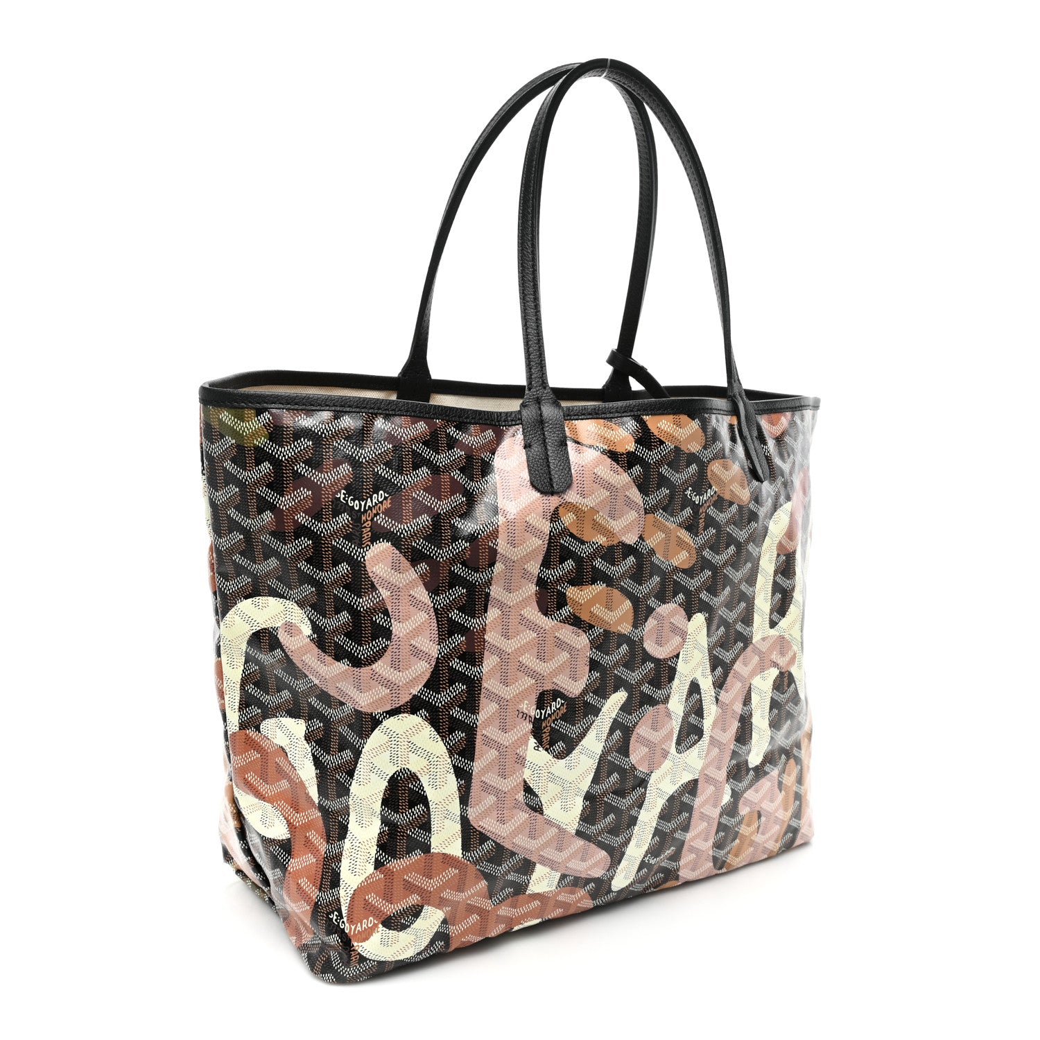 Goyard Goyardine Saint Louis Lettres Camouflage PM Black Pink Multicolor 4 of 9