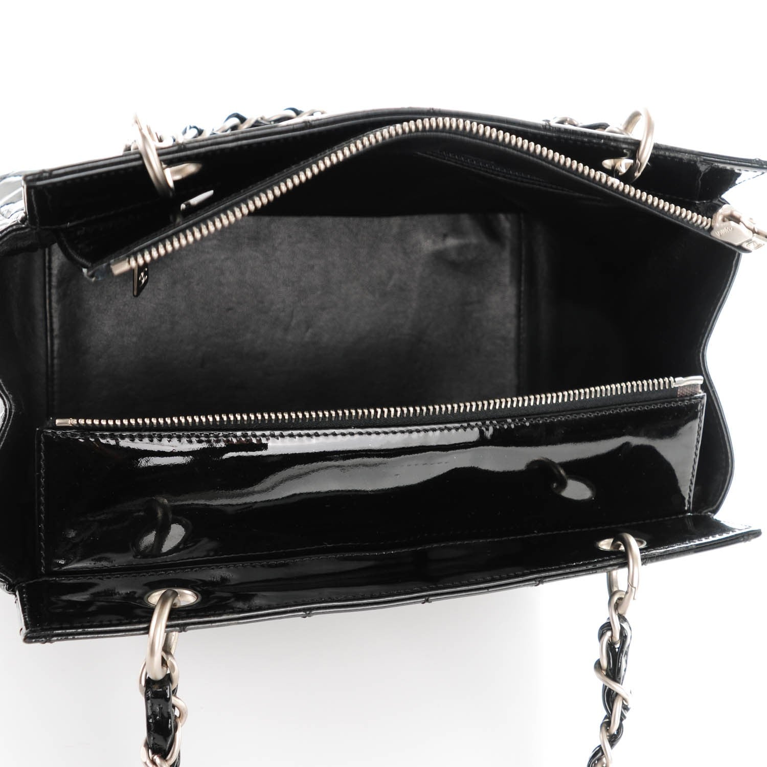 Chanel Patent Quilted Petit Timeless Tote PTT Black 5 of 7