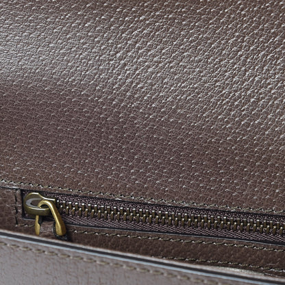 Gucci Grained Calfskin Web Animalier Shoulder Bag Brown 9 of 9