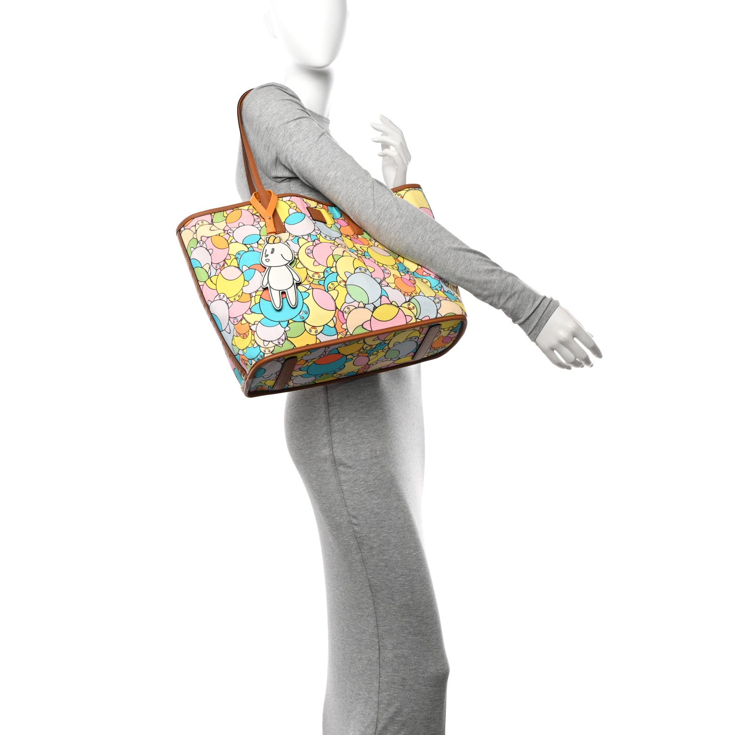 MCM X Eddie Kang Visetos Medium Reversible Shopper Tote Natural 2 of 23