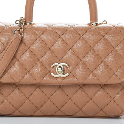 Chanel Caviar Quilted Mini Coco Handle Flap Brown 8 of 10