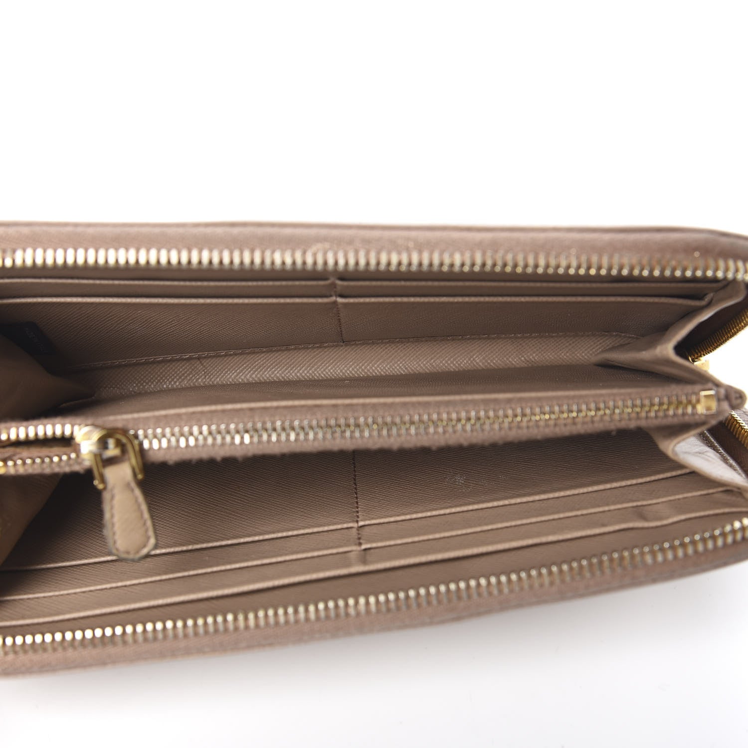 Prada Saffiano Metal Zip Around Wallet Cammeo 4 of 8