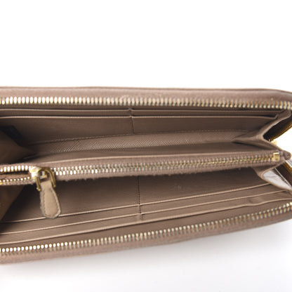 Prada Saffiano Metal Zip Around Wallet Cammeo 4 of 8