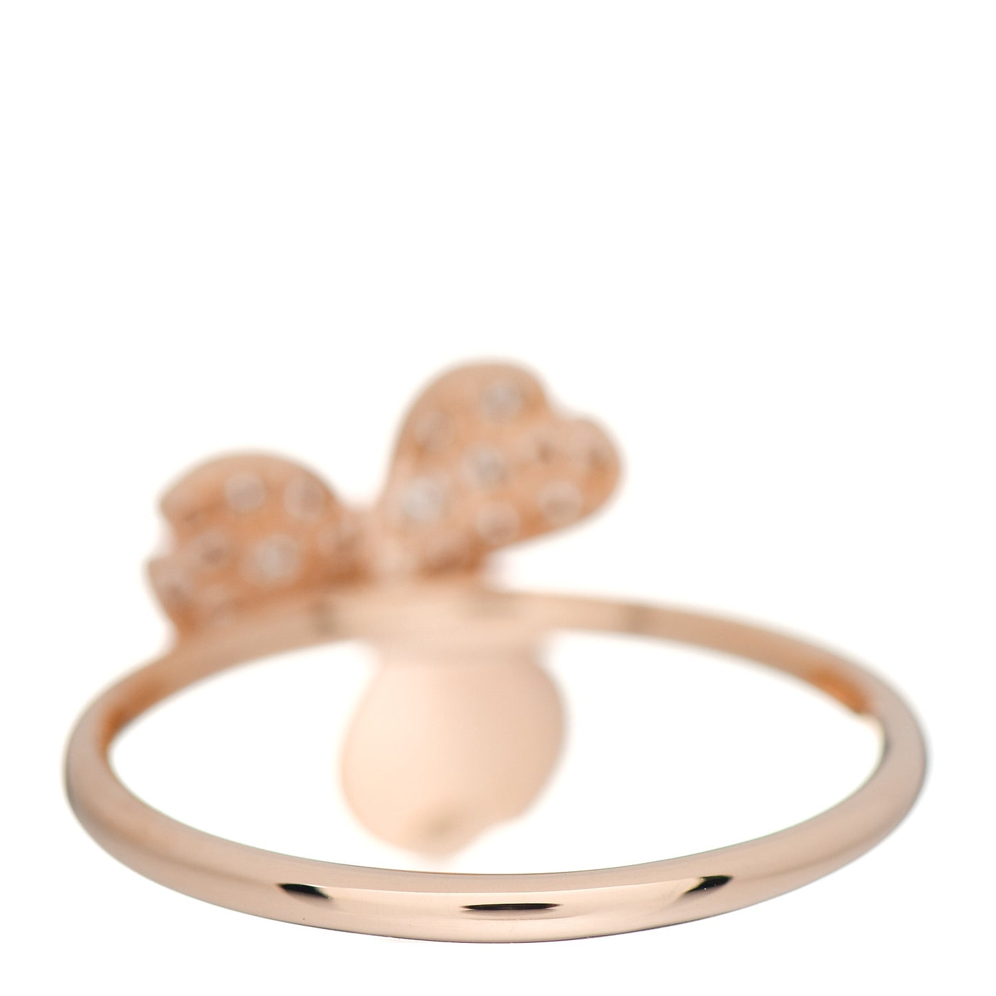 18K Rose Gold Diamond Paper Flowers Ring 54 7