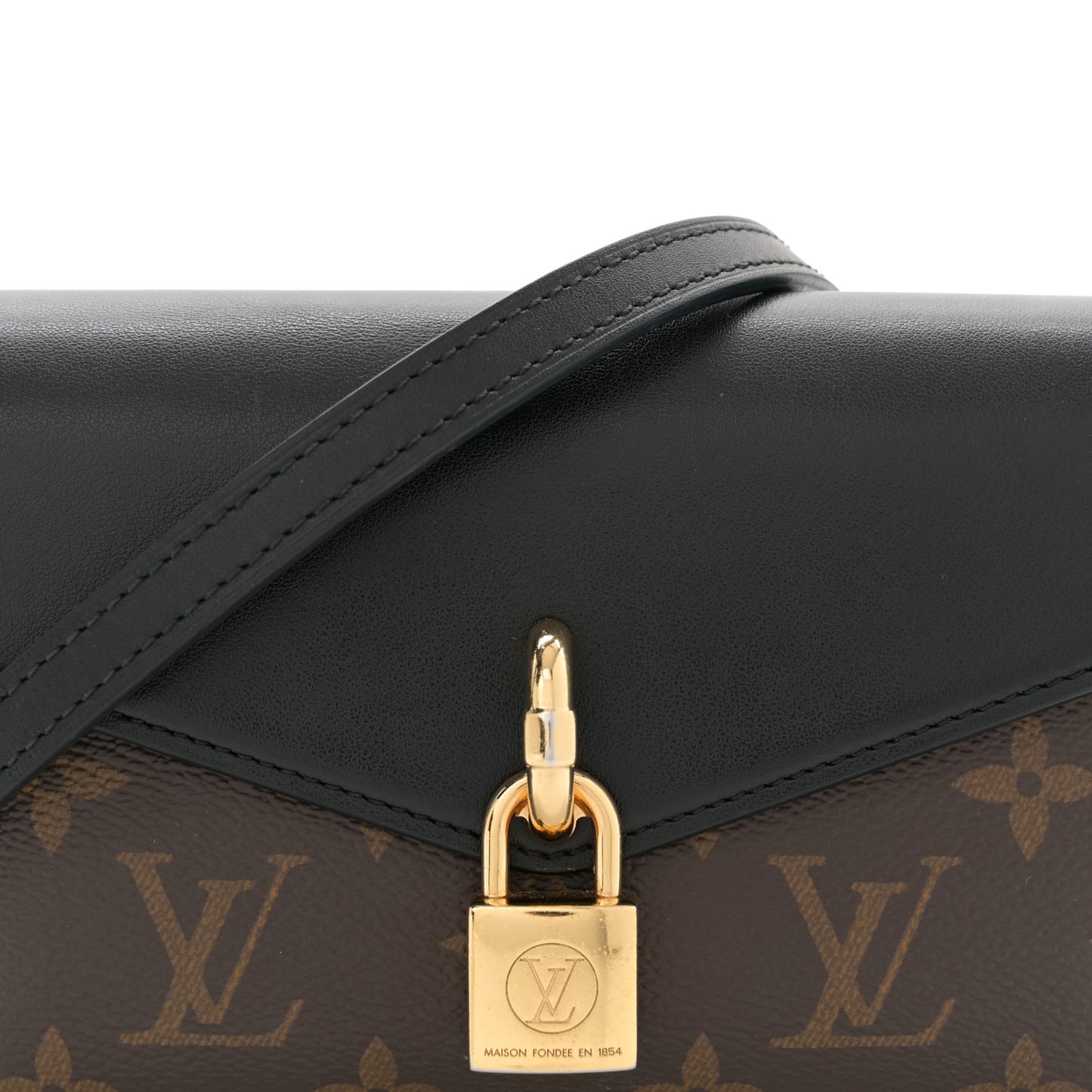 Monogram Padlock On Strap Black