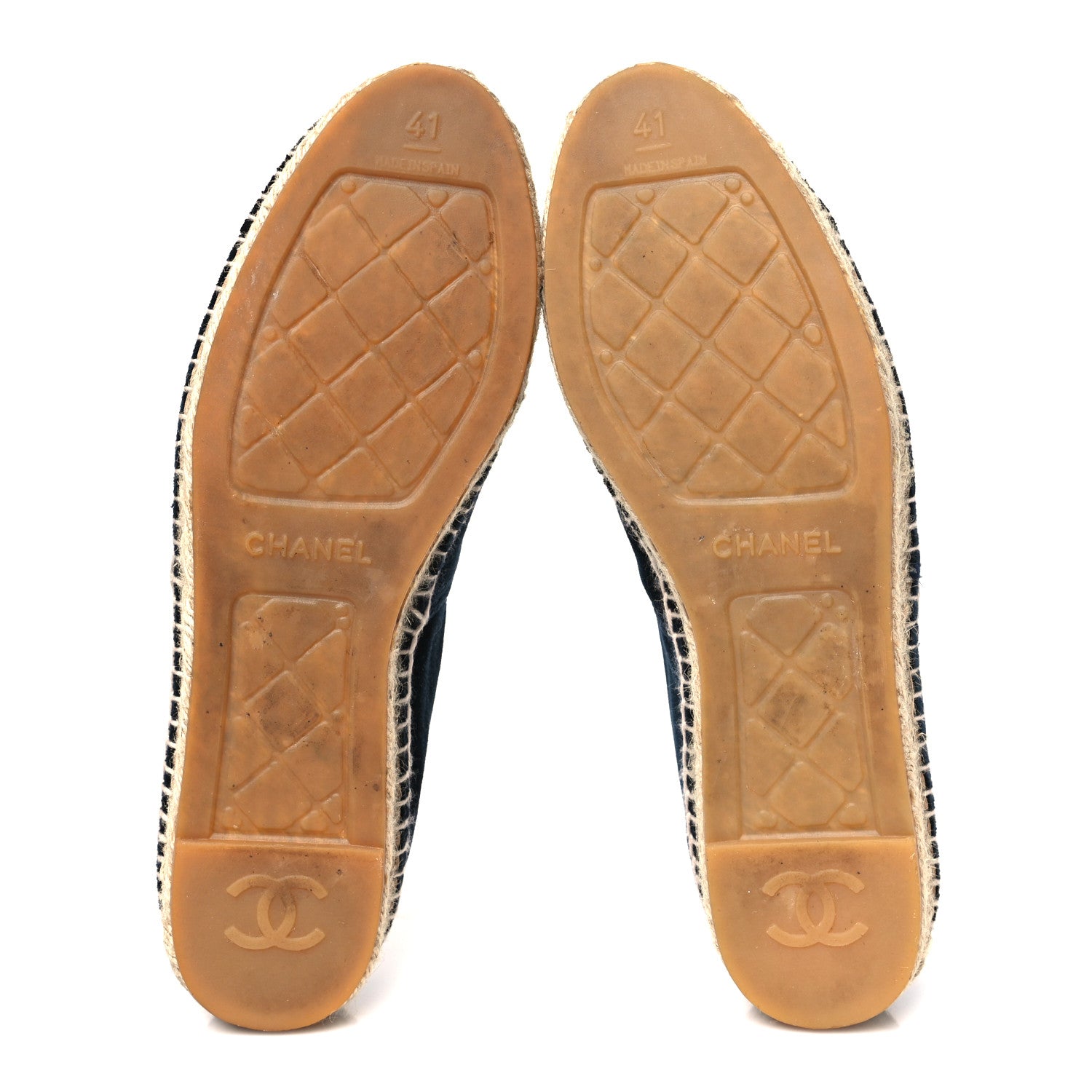 Chanel Velvet CC Espadrilles 41 Dark Navy Black 6 of 9