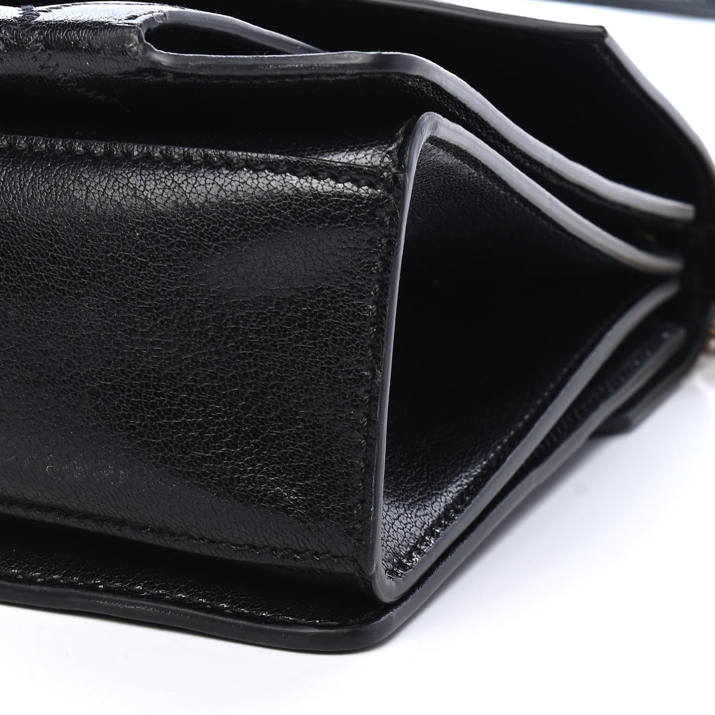 Goatskin Quilted Medium GV3 Shoulder Bag Black